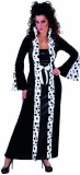 Magic By Freddy's - 101 Dalmatiers Kostuum - Dalmatier Dame Cruella - Vrouw - Zwart / Wit - XXL - Carnavalskleding - Verkleedkleding