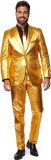 OppoSuits Groovy Gold - Heren Carnaval Kostuum - Glimmend - Goud - Maat EU 62