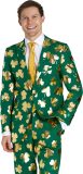 OppoSuits Mr. Clover Clover - St. Patrick's Day Pak - St. Pat's Outfit - Inclusief Pantalon, Blazer en Stropdas - Groen - Maat: EU 50
