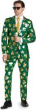 OppoSuits Mr. Clover Clover - St. Patrick's Day Pak - St. Pat's Outfit - Inclusief Pantalon, Blazer en Stropdas - Groen - Maat: EU 52