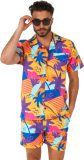 OppoSuits Palm Power Summer Combo - Heren Zomer Set - Bevat Shirt En Shorts - Tropical Zwem Kleding -Multi Color -Maat XXL