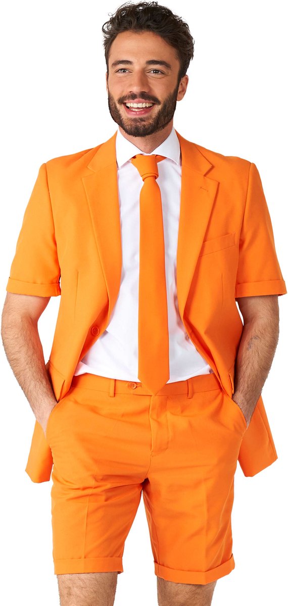 OppoSuits The Orange - Heren Zomer Pak - Nederlands Elftal Kostuum - Oranje - Maat EU 54