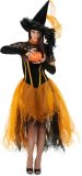 Oranje heksen outfit voor dames Halloween - Verkleedkleding - Medium