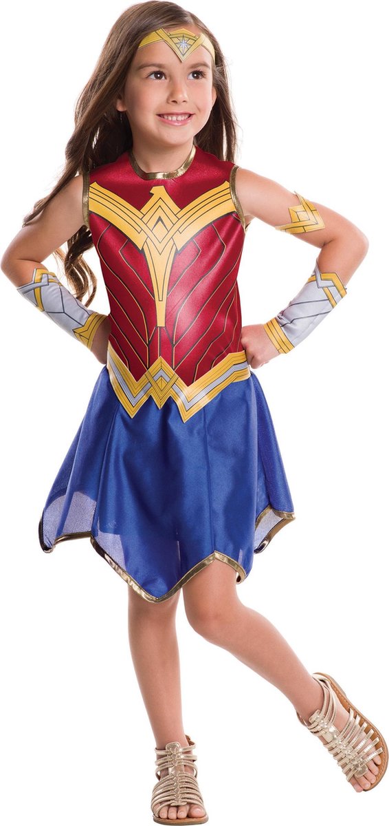 RUBIES FRANCE - Klassiek Wonder Woman Justice League kinderkostuum - 110/116 (5-6 jaar) - Kinderkostuums