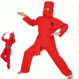 Rood Ninja kinder kostuum 140 (10 jaar) -