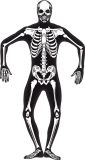 Second skin halloween skelet voor volwassenen - Verkleedkleding - Medium