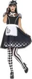 Smiffy's - Alice In Wonderland Kostuum - Gotische Alice In Wonderland - Vrouw - Zwart, Zwart / Wit - Medium - Halloween - Verkleedkleding