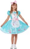 Smiffy's - Alice In Wonderland Kostuum - Wonderland Sprookjes Jurk Meisje - Blauw - Medium - Carnavalskleding - Verkleedkleding
