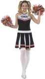 Smiffy's - Cheerleader Kostuum - Zwart Go Highschool Cheerleader - Vrouw - Zwart - Small - Carnavalskleding - Verkleedkleding