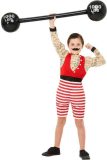 Smiffy's - Circus Kostuum - Sterke Man Circus Artiest - Jongen - Rood - Small - Carnavalskleding - Verkleedkleding