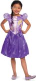 Smiffys - Disney Tangled Rapunzel Basic Plus Kostuum Jurk Kinderen - Kids tm 6 jaar - Paars/Roze