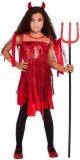 Smiffy's - Duivel Kostuum - Rode Duivel - Meisje - - Large - Halloween - Verkleedkleding