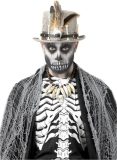 Smiffy's - Heks & Spider Lady & Voodoo & Duistere Religie Kostuum - Grijze Voodoo Dokter Hoed - Grijs - One Size - Halloween - Verkleedkleding