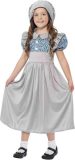 Smiffy's - Middeleeuwen & Renaissance Kostuum - Victoriaans Engels Schoolmeisje Kostuum - Grijs - Large - Carnavalskleding - Verkleedkleding
