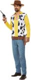 Smiffy's - Woody Kostuum - Tekenfilmachtige Cowboy - Man - Blauw, Geel, Wit / Beige - Large - Carnavalskleding - Verkleedkleding