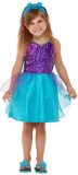 Smiffy's - Zeemeermin Kostuum - Kleine Zeemeermin Prinses Ariel - Meisje - Blauw, Paars - Maat 116 - Carnavalskleding - Verkleedkleding