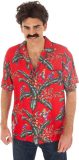 Toppers - Chaks Hawaii shirt/blouse - tropische bloemen - rood - Verkleedkleren heren M