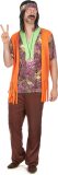 Vegaoo - Bruin-oranje hippie kostuum voor heren