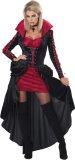 Vegaoo - Sexy rood en zwart vampier kostuum voor dames
