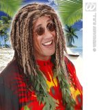 Widmann - Bob Marley & Reggae & Rasta Kostuum - Pruik, Rasta Blond / Bruin - Bruin, Blond - Carnavalskleding - Verkleedkleding