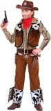Widmann - Cowboy & Cowgirl Kostuum - Western Cowboy Lone Rider Kostuum Jongen - Bruin - Maat 158 - Carnavalskleding - Verkleedkleding