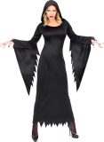 Widmann - Heks & Spider Lady & Voodoo & Duistere Religie Kostuum - Gotische Voodoo Koningin Duistere Zaken - Vrouw - Zwart - Medium - Halloween - Verkleedkleding