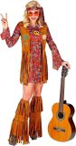 Widmann - Hippie Kostuum - Francien Fraaie Franjes Hippie Jaren 60 - Vrouw - Bruin - Medium - Carnavalskleding - Verkleedkleding