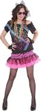Widmann - Jaren 80 & 90 Kostuum - Roze 80s Rock Meisje - Vrouw - Roze - Medium - Carnavalskleding - Verkleedkleding