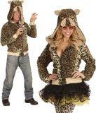 Widmann - Leeuw & Tijger & Luipaard & Panter Kostuum - Cute Hoodie Luipaard - - Small / Medium - Carnavalskleding - Verkleedkleding