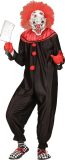 Widmann - Monster & Griezel Kostuum - Zwart Rood Horror Killer Clown - Man - Rood, Zwart - Medium - Halloween - Verkleedkleding