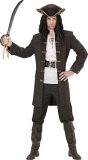 Widmann - Piraat & Viking Kostuum - Luxe Jas Man Zeeschuimer - Zwart - Large - Carnavalskleding - Verkleedkleding