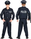 Widmann - Politie & Detective Kostuum - Eins Zwei Polizei Straatagent Kind Kostuum - Blauw - Maat 128 - Carnavalskleding - Verkleedkleding
