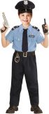 Widmann - Politie & Detective Kostuum - Realistische Politieman - Jongen - Blauw, Zwart - Maat 104 - Carnavalskleding - Verkleedkleding