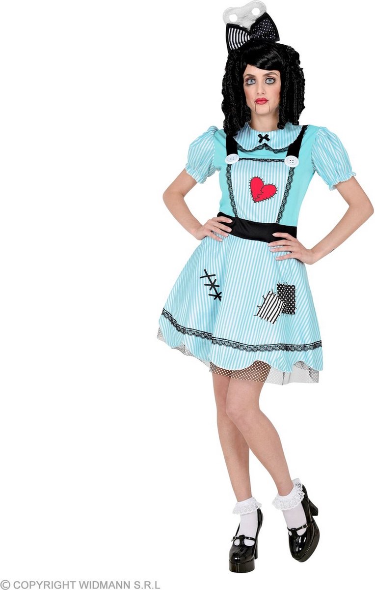 Widmann - Pop kostuum Kostuum - Schattige Freaky Pop - Vrouw - Blauw - XL - Halloween - Verkleedkleding