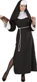 Widmann - Religie Kostuum - Luxe Non Carmela Sister Act Kostuum Vrouw - Zwart - XL - Carnavalskleding - Verkleedkleding