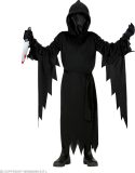 Widmann - Scream Kostuum - Dolend Door De Straten Magere Hein Kind Kostuum - Zwart - Maat 116 - Halloween - Verkleedkleding