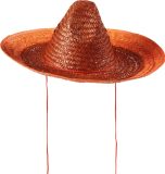 Widmann - Sombrero 48cm, Oranje - Rood - Carnavalskleding - Verkleedkleding
