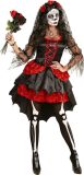 Widmann - Spaans & Mexicaans Kostuum - Mazarita Bruid Dia De Los Muertos - Vrouw - Rood, Zwart - XS - Halloween - Verkleedkleding