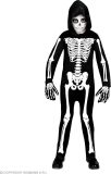Widmann - Spook & Skelet Kostuum - Skelet Wacht Al Zo Lang Kind Kostuum - Zwart / Wit - Maat 140 - Halloween - Verkleedkleding