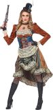 Widmann - Steampunk Kostuum - Chique Steampunk Dame Industrieel Tijdperk - Vrouw - Bruin - Medium - Carnavalskleding - Verkleedkleding