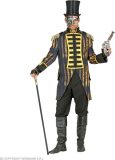 Widmann - Steampunk Kostuum - Tijdloze Parade Jas Steampunk Man - Geel, Zwart - Large - Halloween - Verkleedkleding