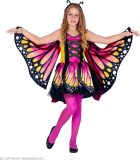 Widmann - Vlinder Kostuum - Ontpopt Tot Sierlijke Vlinder - Meisje - Roze, Goud - Maat 140 - Carnavalskleding - Verkleedkleding