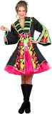 Wilbers & Wilbers - Circus Kostuum - Vrolijke Oosterse Jas Circus Vrouw - Zwart, Multicolor - Maat 38 - Carnavalskleding - Verkleedkleding
