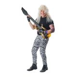 Zebra print verkleed legging - rockers - dames en heren M/L -