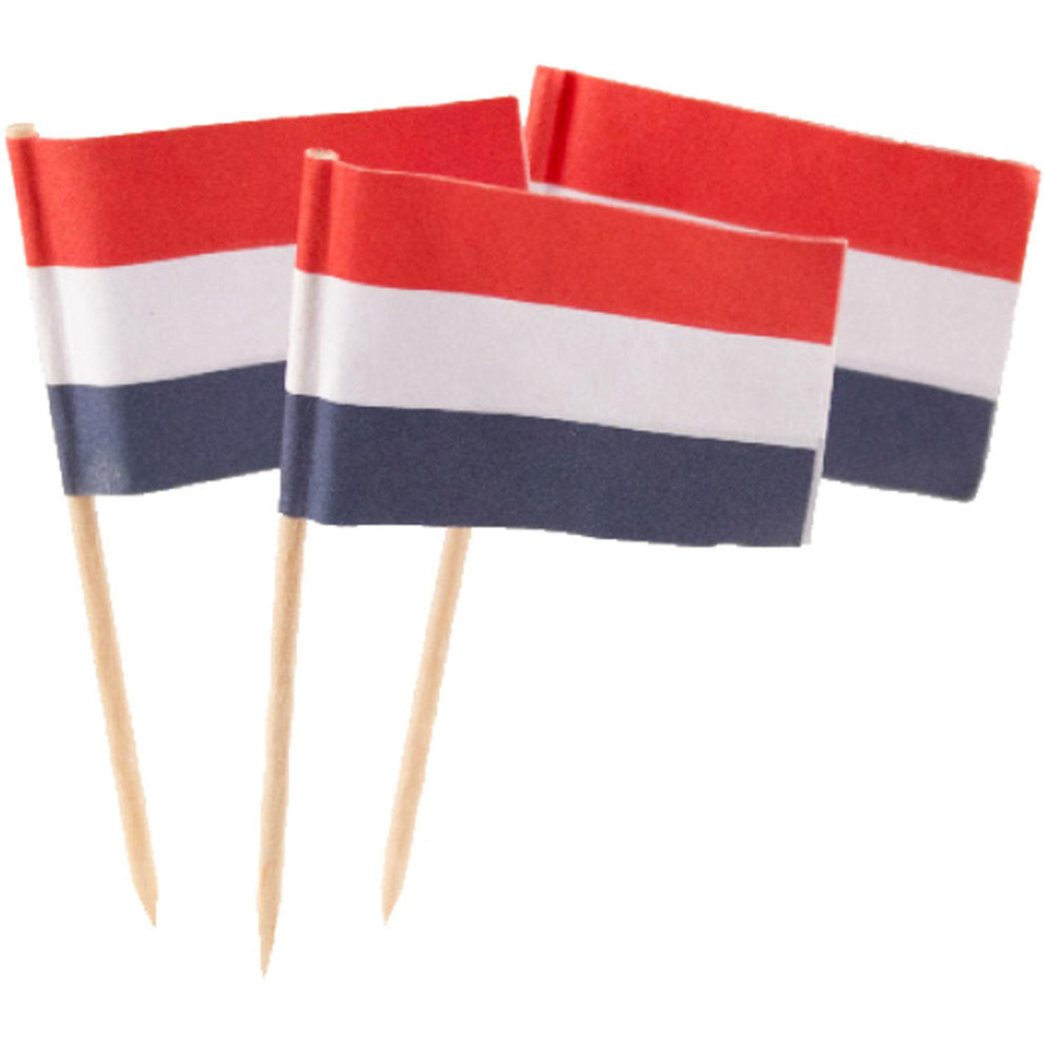 Cocktailprikkers/prikkertjes - vlag Nederland - 50x stuks - 13 cm - Holland supporters