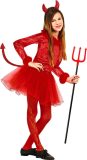 Rode duivelin kostuum voor meisjes Halloween - Kinderkostuums - 146/152