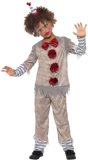 Rood en grijs vintage clown kostuum voor jongens - Verkleedkleding