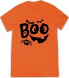 Russell - Jongens Meisjes T shirt Halloween - Oranje - Maat 116