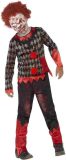SMIFFY'S - Zombie clown Halloween kostuum voor kinderen - 128/140 (7-9 jaar)