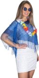 Toppers 2024 - Tropicana - Festiva - beach party - summer party - poncho - blauw - led Hawaii slinger - Hawaii krans - bril blauw